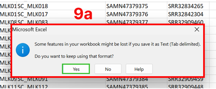 Excel warning: save only active sheet